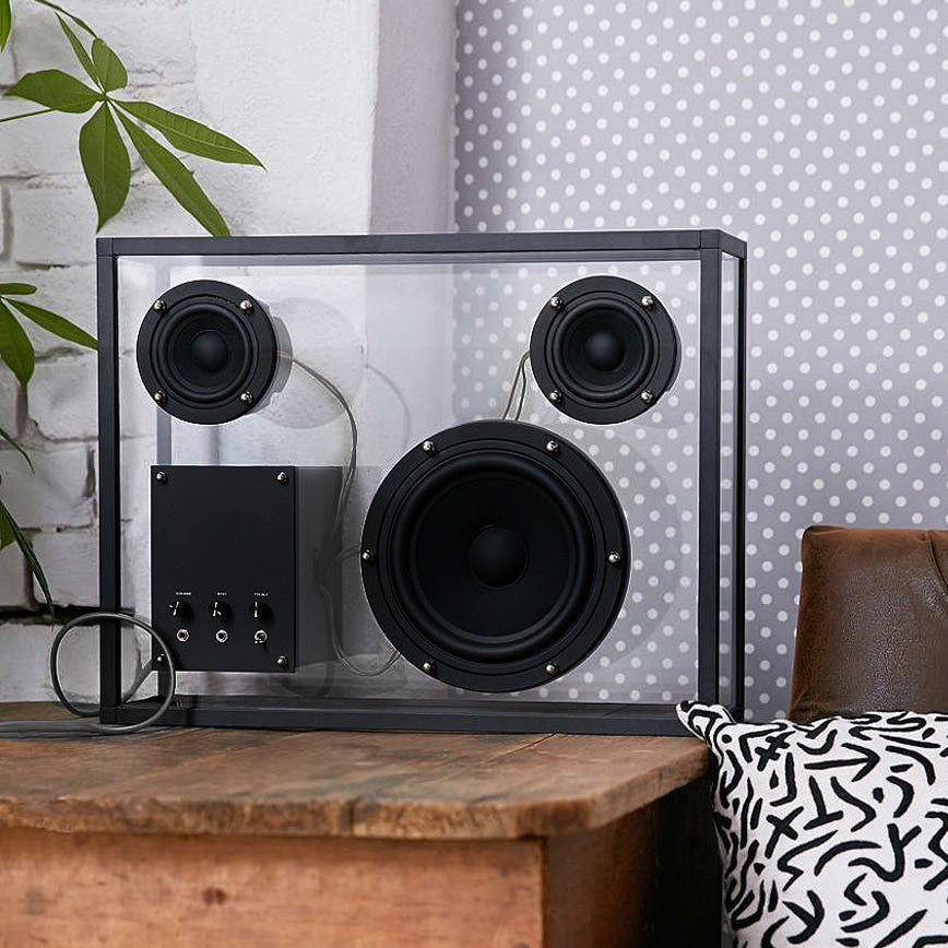34 CM Large Tempered Glass Speaker with AUX Portable Speaker - Medaid International