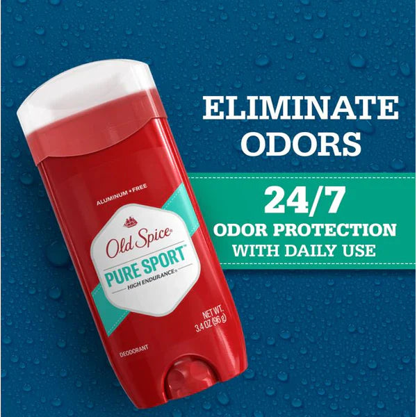 Old Spice High Endurance Deodorant for Men, Aluminum Free, Pure Sport Scent, 3.0 Oz