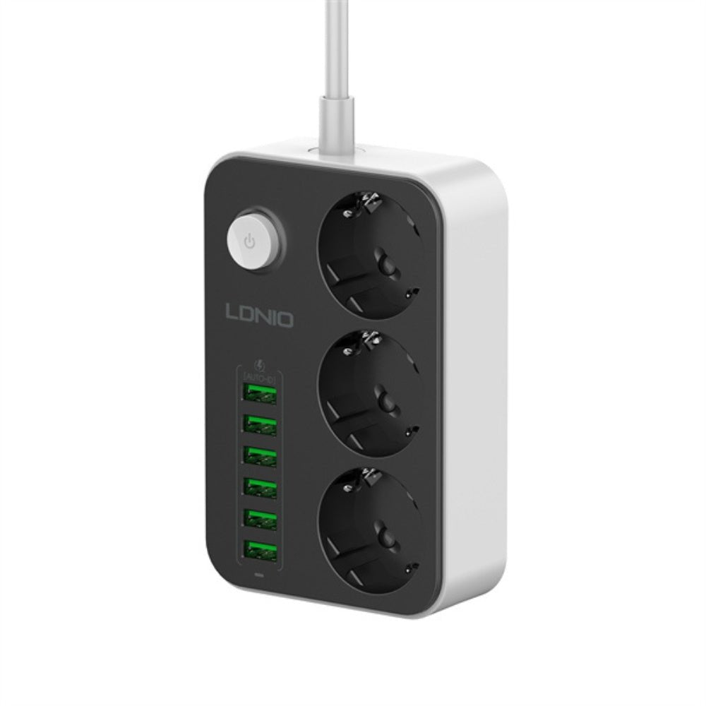 Ldnio 3 AC Outlets EU Power Strip SE3631 2500W