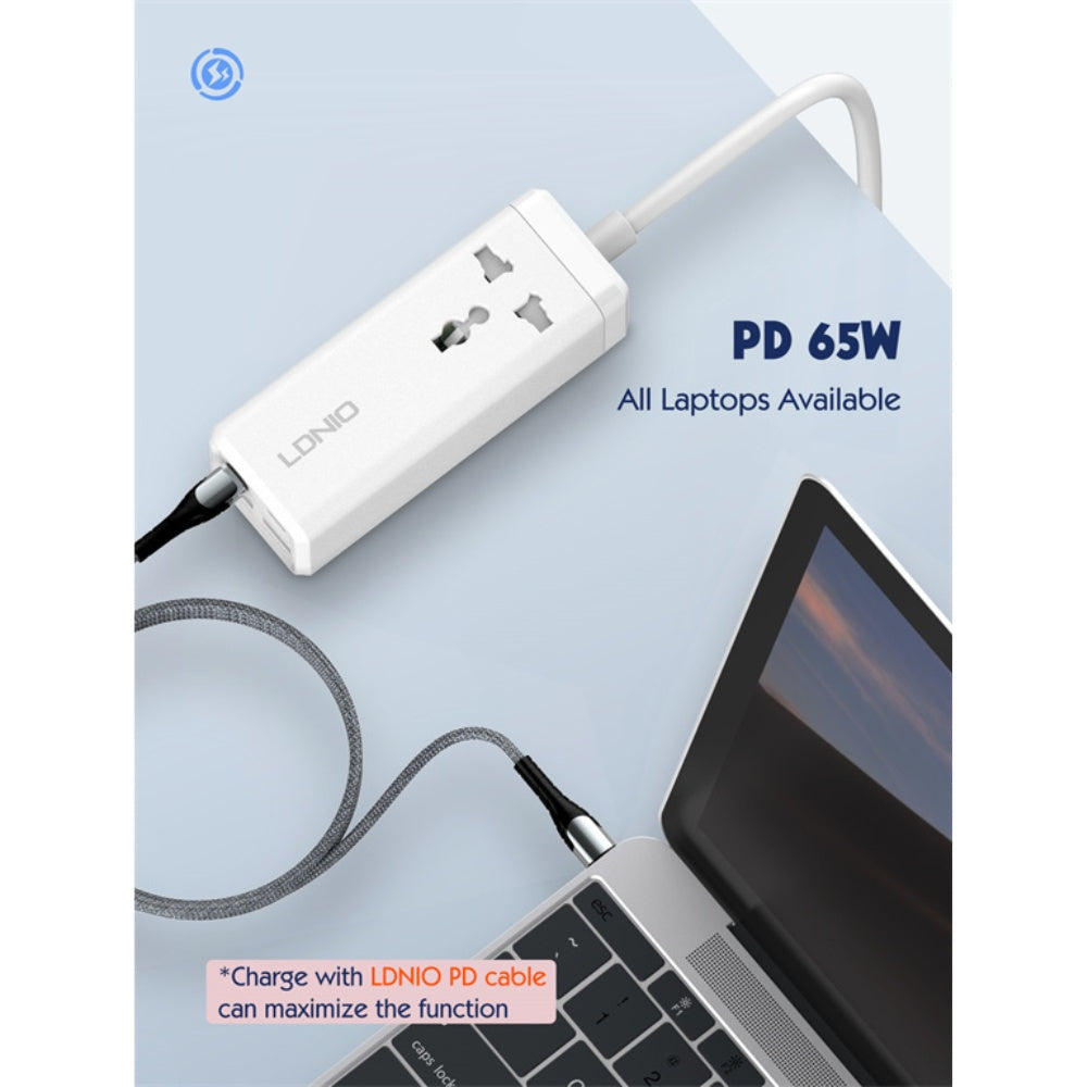 LDNIO 65W Power Adapter SC1418 USB-C