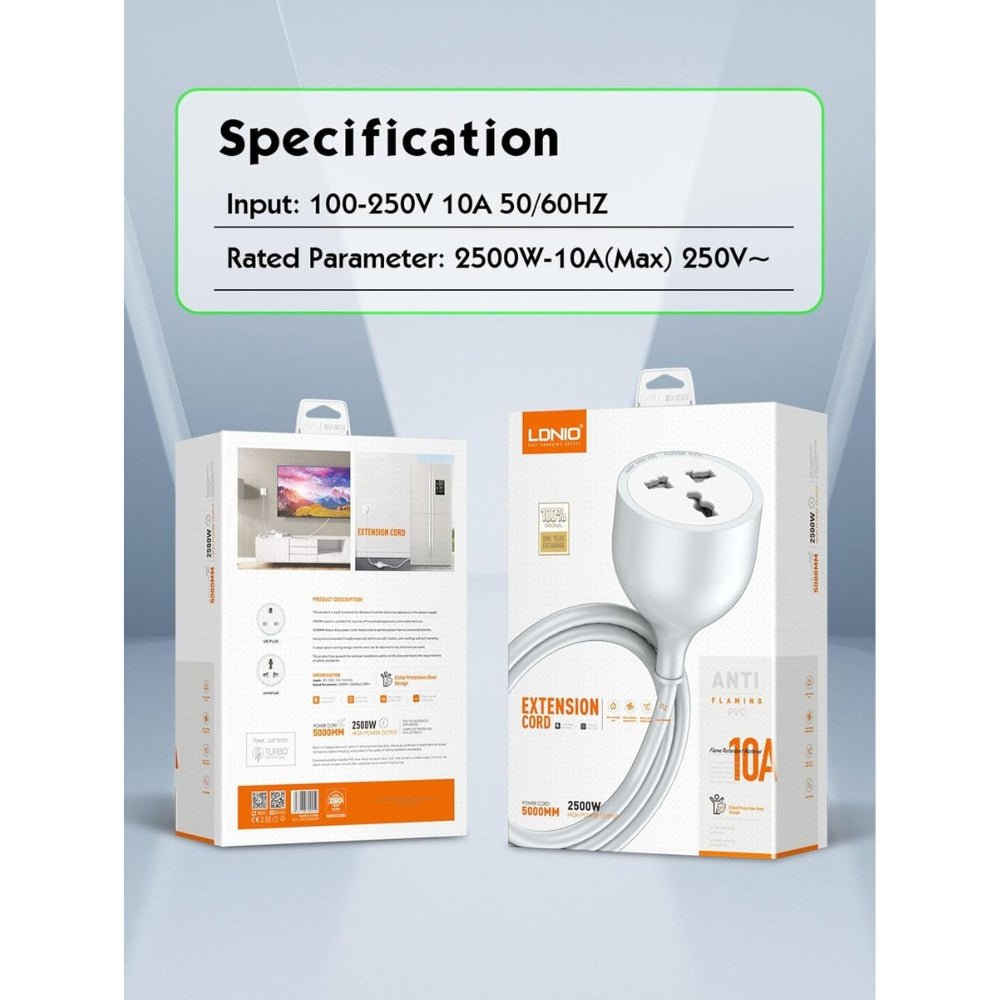 LDNIO SC1017 Extension Cable 5M 2500W