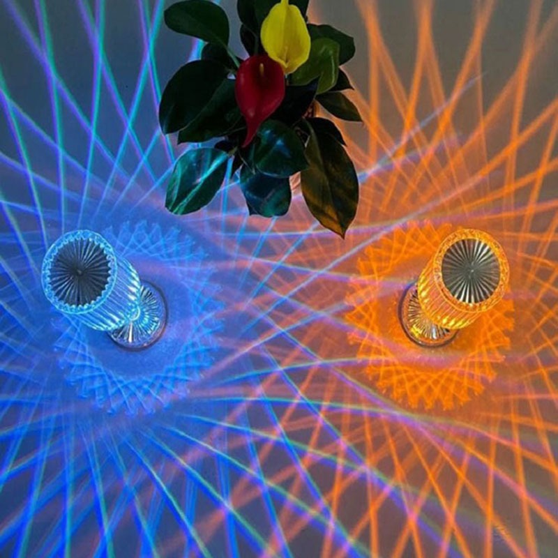 16 Colors LED Rechargeable Crystal Lamp Touch