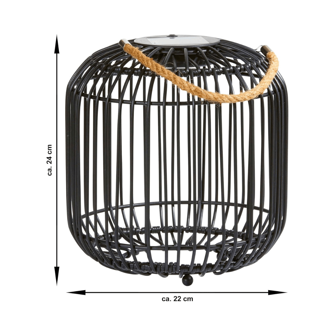 LED Solar Wicker Lantern for Indoor and Outdoor
