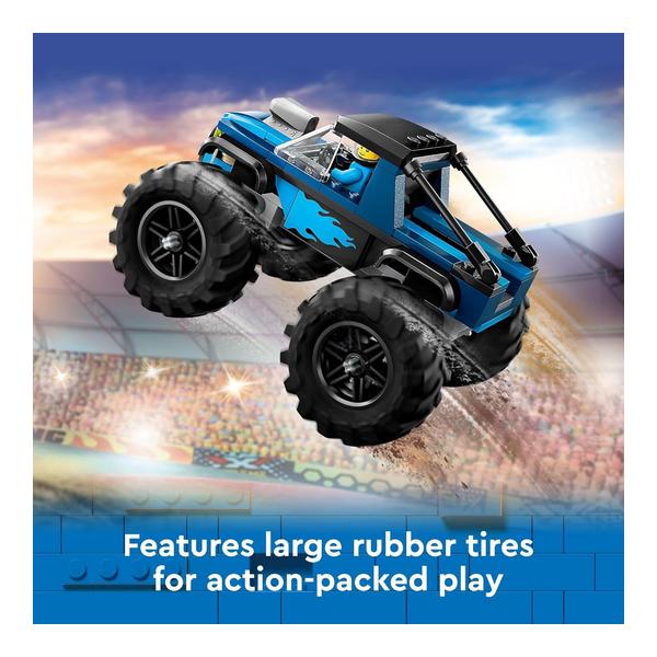 LEGO City Blue Monster Truck Off-Road Toy Playset with a Driver Minifigure, Imaginative Toys for Kids, Fun Gift for Boys and Girls Aged 5 Plus, Mini Monster Truck, 60402
