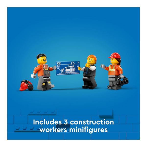 LEGO City Yellow Construction Excavator Toy Digger for Boys and Girls Ages 8 and Up, 3 Construction Worker Minifigures Included for Fun Pretend Play, Birthday for Kids, 60420