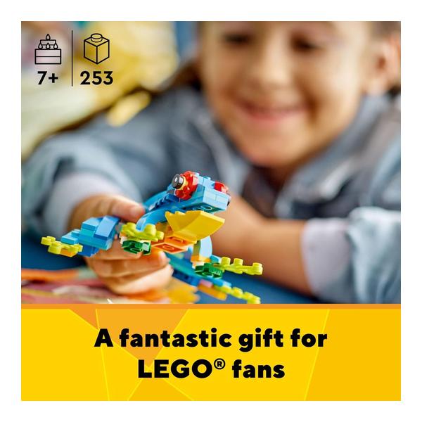 LEGO Creator 3 in 1 Exotic Parrot Building Toy Set, Transforms to 3 Different Animal Figures - from Colorful Parrot, to Swimming Fish, to Cute Frog, Creative Toys for Kids Ages 7 and Up, 31136