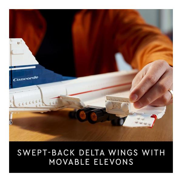 LEGO Icons Concorde Model Aircraft, Gift for Adults, Build a Replica Model of the World’s Most Famous Supersonic Commercial Passenger Plane with Authentic Details and Functional Pieces, 10318