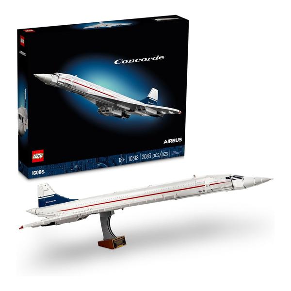 LEGO Icons Concorde Model Aircraft, Gift for Adults, Build a Replica Model of the World’s Most Famous Supersonic Commercial Passenger Plane with Authentic Details and Functional Pieces, 10318