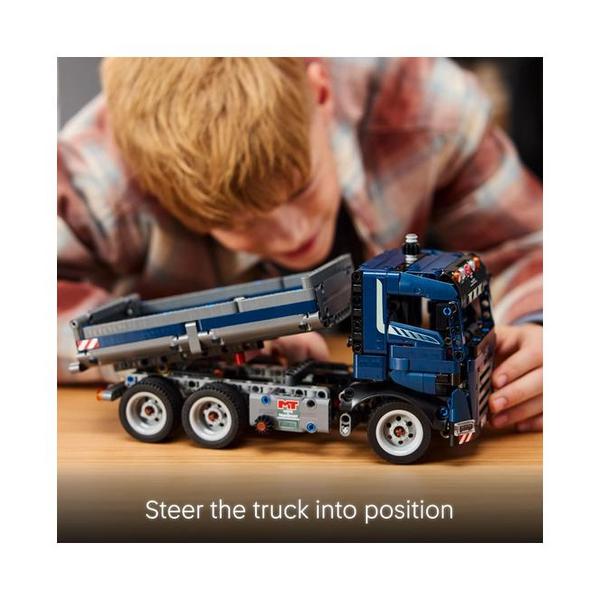 LEGO Technic Tipping Dump Truck Toy - Construction Truck Building Toy for Kids, Boys and Girls, Ages 9+ - Gift for Birthdays - W/Realistic Features - 42203