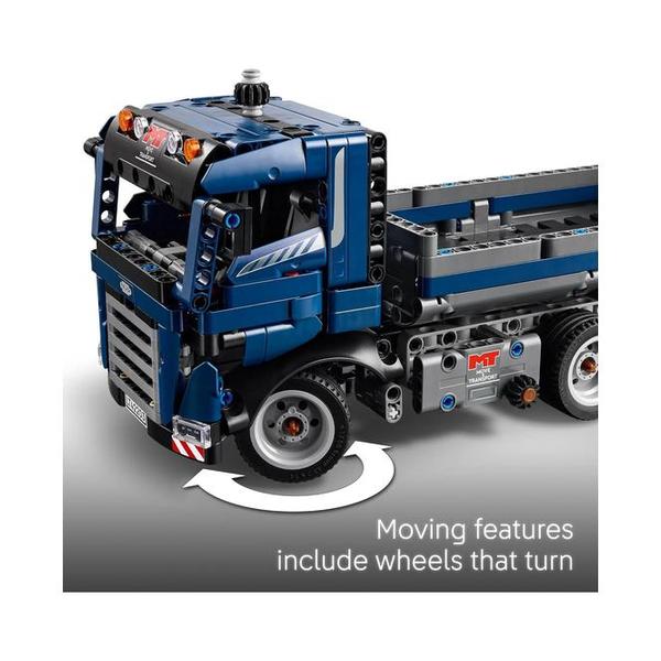 LEGO Technic Tipping Dump Truck Toy - Construction Truck Building Toy for Kids, Boys and Girls, Ages 9+ - Gift for Birthdays - W/Realistic Features - 42203