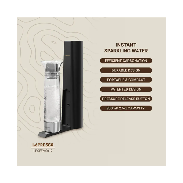 Lepresso Carbonator Instant Sparkling Water 800mL, LPCFFM0017