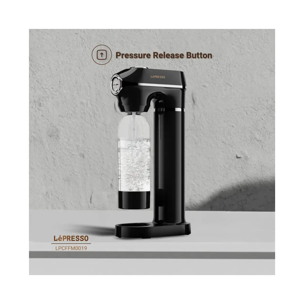 Lepresso Carbonator Instant Sparkling Water with Pressure Gauge & Efficient Carbonation, LPCFFM0019