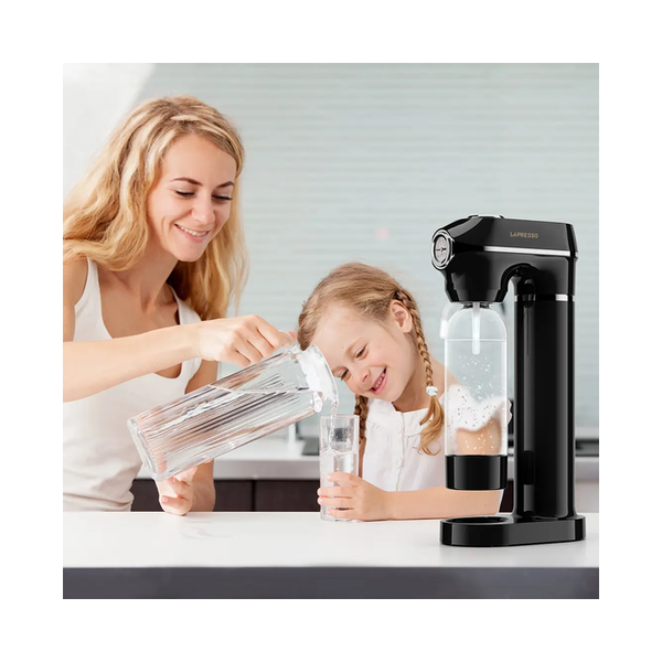Lepresso Carbonator Instant Sparkling Water with Pressure Gauge & Efficient Carbonation, LPCFFM0019