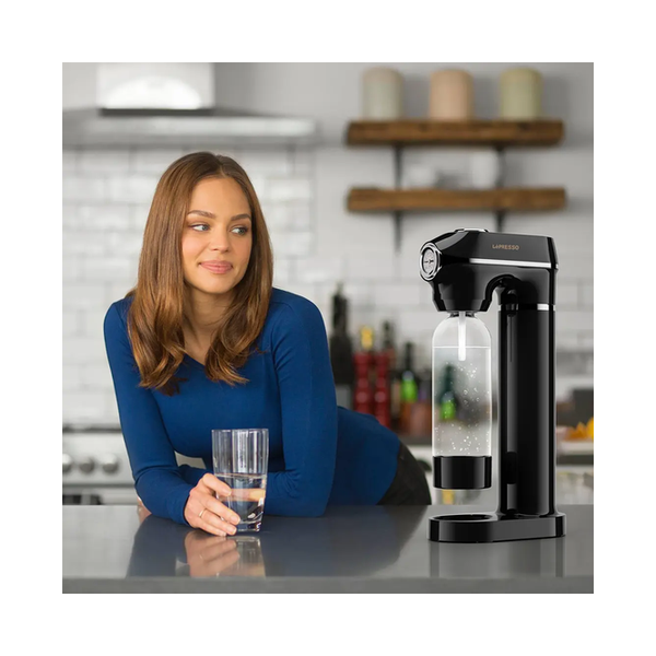 Lepresso Carbonator Instant Sparkling Water with Pressure Gauge & Efficient Carbonation, LPCFFM0019