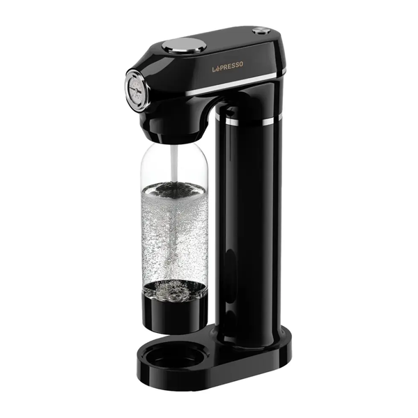 Lepresso Carbonator Instant Sparkling Water with Pressure Gauge & Efficient Carbonation, LPCFFM0019