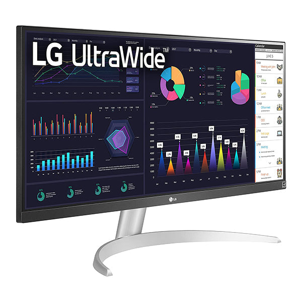 LG 29WQ600-W 29" 21:9 UltraWide Full HD (2560 x 1080) 100Hz IPS Monitor, with sRGB 99% Color Gamut with HDR10, USB Type-C, AMD FreeSync, Built in Speakers, 3-Side Virtually Borderless Design
