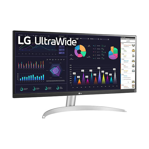 LG 29WQ600-W 29" 21:9 UltraWide Full HD (2560 x 1080) 100Hz IPS Monitor, with sRGB 99% Color Gamut with HDR10, USB Type-C, AMD FreeSync, Built in Speakers, 3-Side Virtually Borderless Design