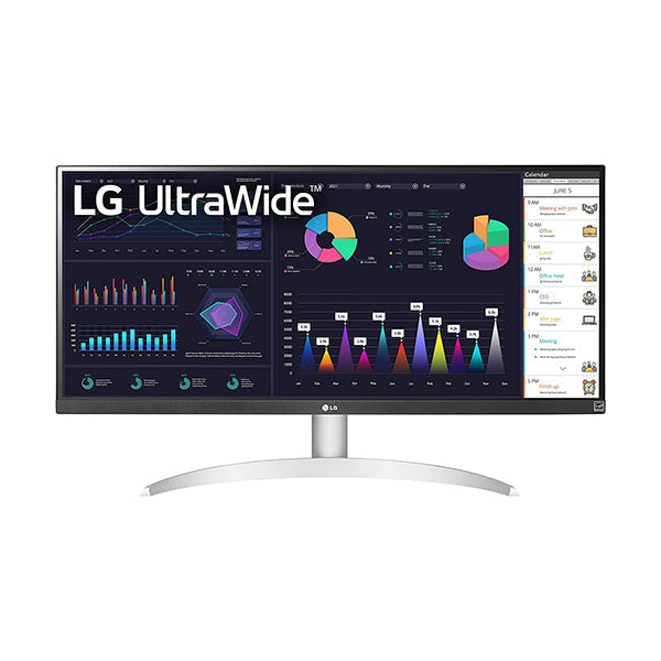 LG 29WQ600-W 29" 21:9 UltraWide Full HD (2560 x 1080) 100Hz IPS Monitor, with sRGB 99% Color Gamut with HDR10, USB Type-C, AMD FreeSync, Built in Speakers, 3-Side Virtually Borderless Design