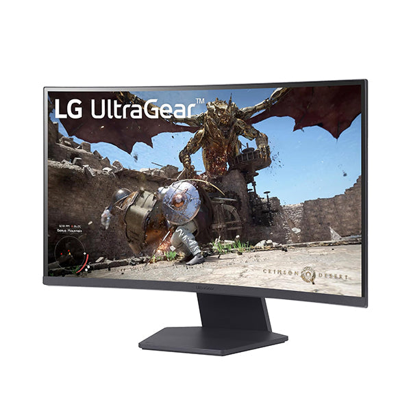LG 27GS60QC-B Ultragear Curved Gaming Monitor 27-Inch QHD (2560x1440) 180Hz 1ms 1000R AMD FreeSync HDR10 HDMIx2 DisplayPort Borderless Design Black Stabilizer DAS Crosshair FPS Counter
