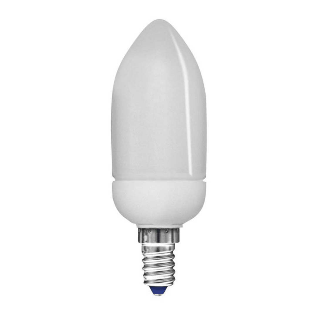 Lightway ESL Energy Saving Lamp Candle 7W = 30W E14 290lm Warm White