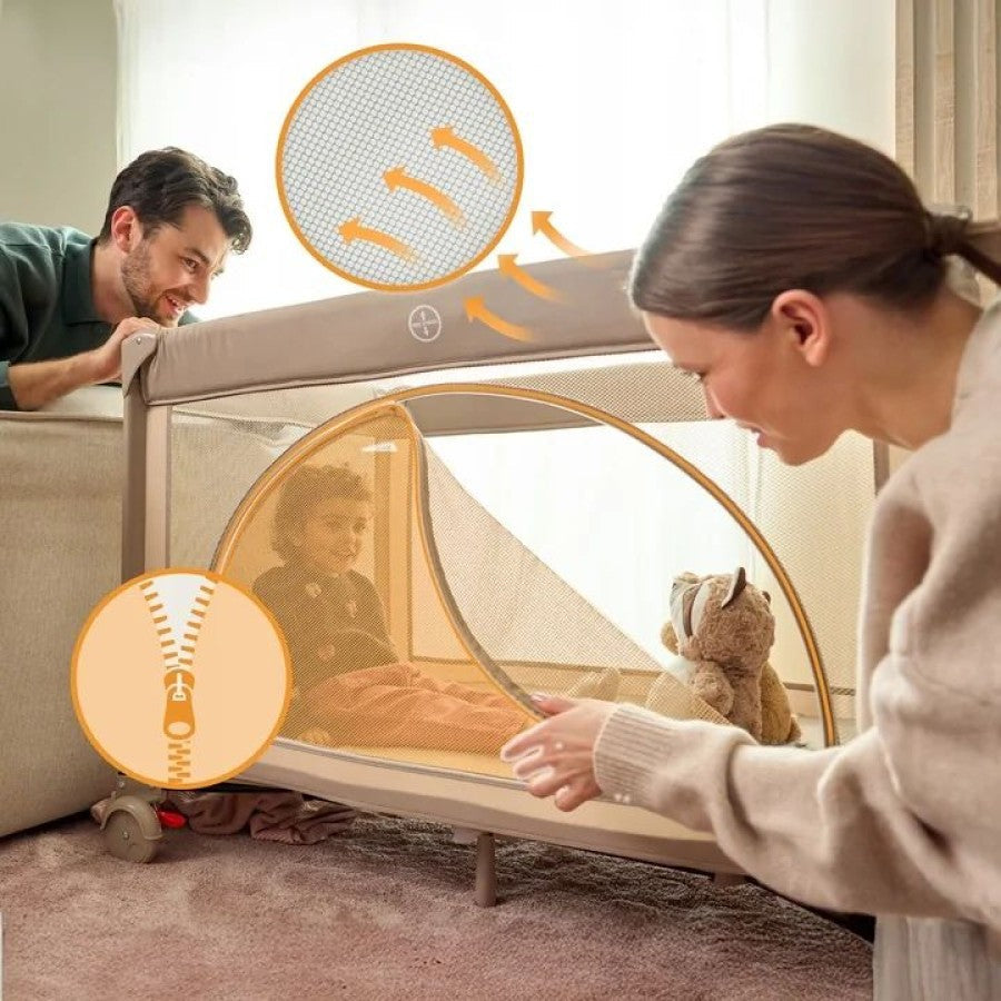 Lionelo - Laura - Baby Bed - Beige Sand