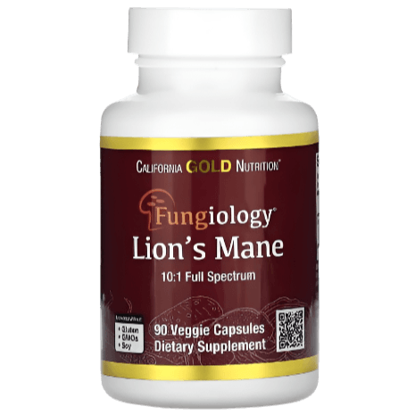 California Gold Nutrition, Lion's Mane, 600mg  90 Plant Capsules