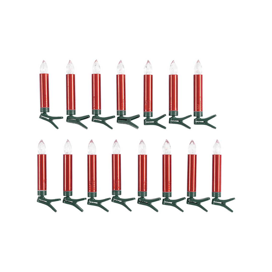 LIVARNO home LED Christmas Tree Candles, 15 pcs.