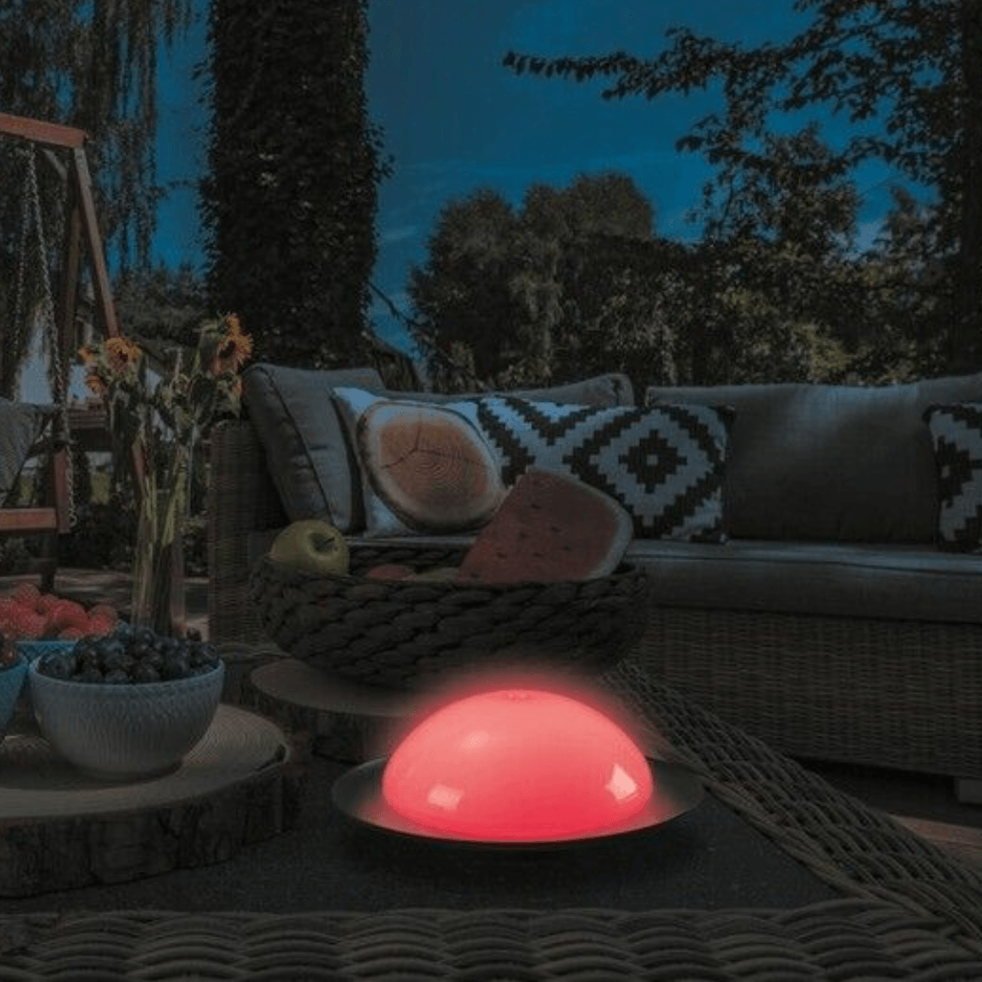 LIVARNO LUX 3-IN-1 LED Table Lamp for Outdoor Use, Ø 22 cm with Remote Control