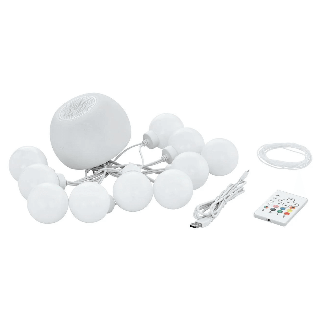 LIVARNO LUX STRING OF Light BULBS WITH BLUETOOTH SPEAKER AND REMOTE CONTROLE