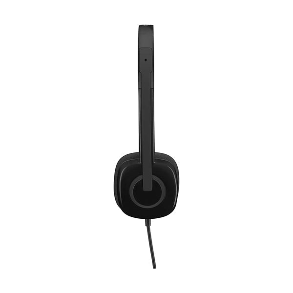 Logitech, H151 Wired Headset, Analog Stereo Headphones with Rotating Noise-Cancelling Microphone, 3.5 mm Audio Jack, In-Line Controls, PC/Mac/Laptop/Tablet/Smartphone - 981-000589