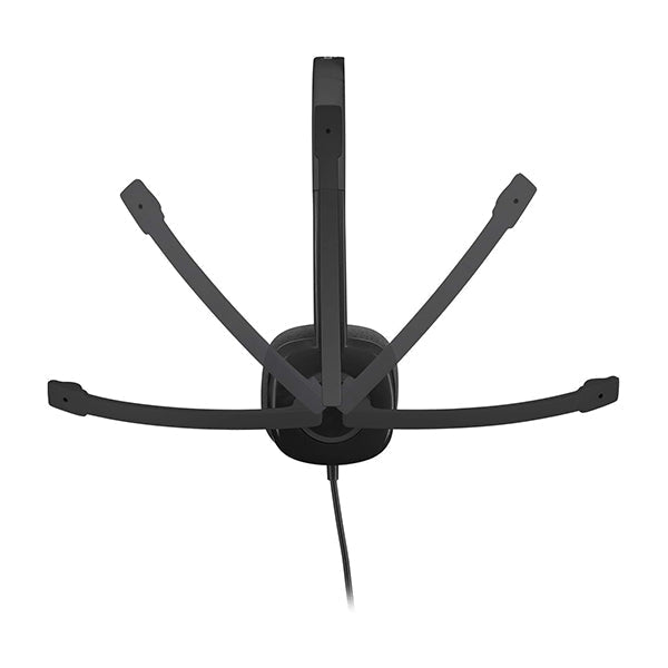 Logitech, H151 Wired Headset, Analog Stereo Headphones with Rotating Noise-Cancelling Microphone, 3.5 mm Audio Jack, In-Line Controls, PC/Mac/Laptop/Tablet/Smartphone - 981-000589