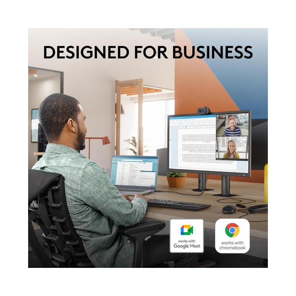 Logitech Brio 105 Full HD 1080p Business Webcam with Auto-Light Balance, USB-A, Privacy Shutter, Easy Set-Up, Compatible with Windows, macOS, ChromeOS