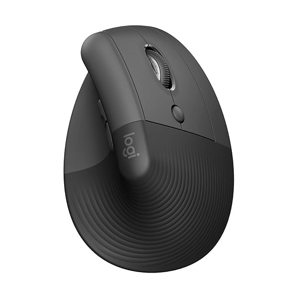 Logitech, Lift Vertical Ergonomic Mouse, Wireless, Bluetooth or Logi Bolt USB receiver, Quiet clicks, 4 buttons, compatible with Windows/macOS/iPad, Laptop, PC - 910-006473