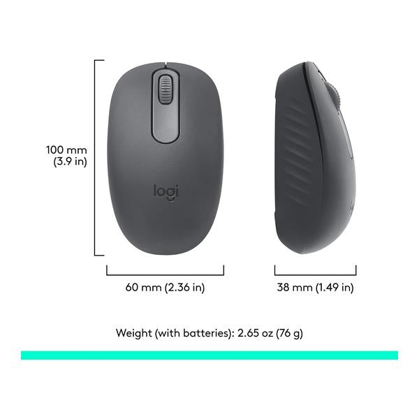 Logitech M196 Bluetooth Wireless Mouse, Compact and Portable Mouse for Laptops, Tablets and More, 12-Month Battery, Smooth Tracking, Compatible with PC and Mac, Windows and macOS