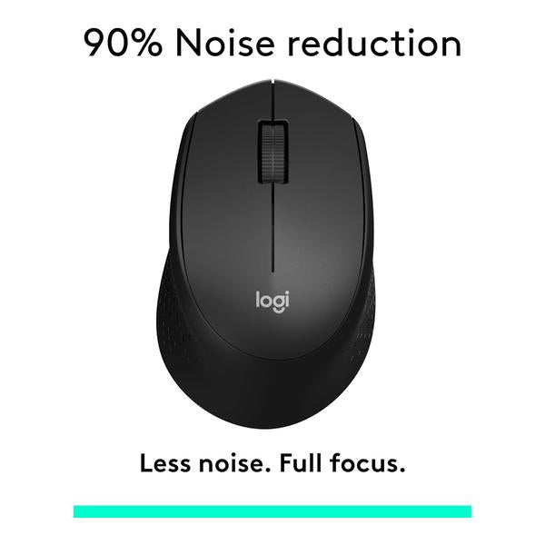 Logitech M330 Silent Wireless Mouse, 2.4GHz with USB Receiver, Optical Tracking, Quiet & Lightweight, Long Battery Life, for PC, Mac, Laptop, Chromebook