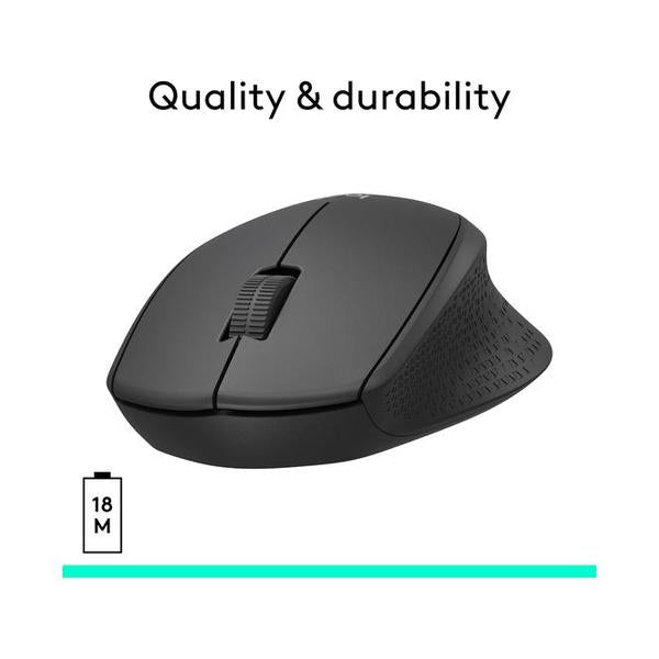 Logitech M330 Silent Wireless Mouse, 2.4GHz with USB Receiver, Optical Tracking, Quiet & Lightweight, Long Battery Life, for PC, Mac, Laptop, Chromebook