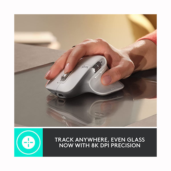Logitech MX Master 3S - Wireless Performance Mouse with Ultra-fast Scrolling, Ergo, 8K DPI, Track on Glass, Quiet Clicks, USB-C, Bluetooth, Windows, Linux, Chrome - 910-006559