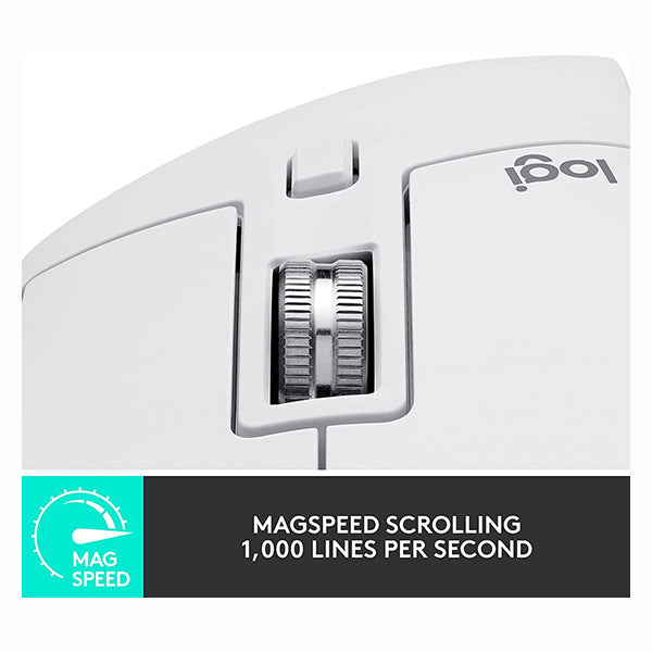 Logitech MX Master 3S - Wireless Performance Mouse with Ultra-fast Scrolling, Ergo, 8K DPI, Track on Glass, Quiet Clicks, USB-C, Bluetooth, Windows, Linux, Chrome - 910-006559