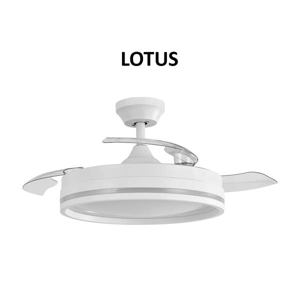 LOTUS Fan Ceiling with Three Removable Blades, with 6 Adjustable Speeds, with 3 Light Temperatures, Remote Control Included, JC18224