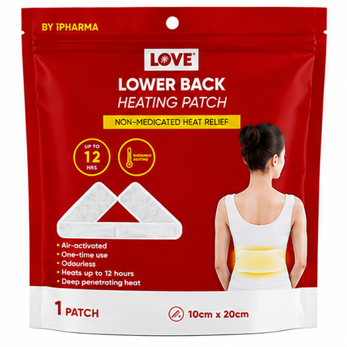 Lower Back Heat Patch for Backache Relief and Comfort from Back Pain