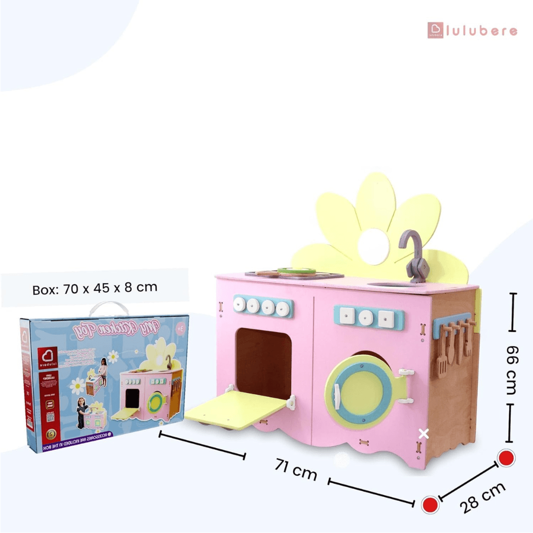 LULUBERE Wooden Kitchen Toy Set