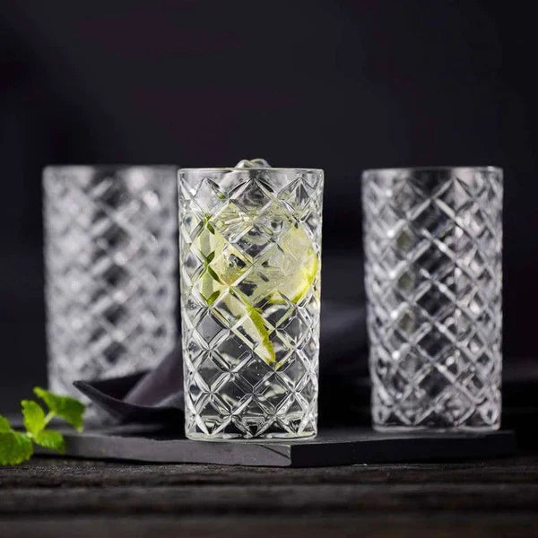Lyngby Glass Highball Diamond 41cl 6pcs Clear