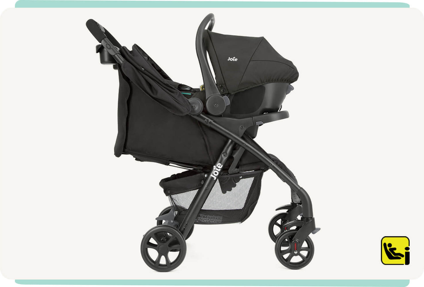 Joie - Muze Stroller - Travel System - Juva  Car Seat - Coal