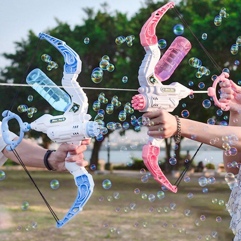 Bubble Water Gun Bow And Arrow Toy+ FREE 10 packs of soap and 2 bottles