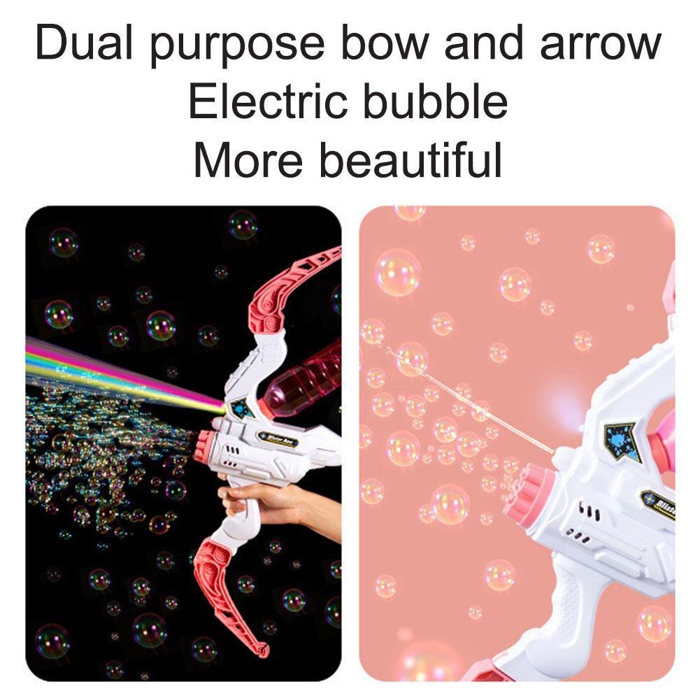 Bubble Water Gun Bow And Arrow Toy+ FREE 10 packs of soap and 2 bottles