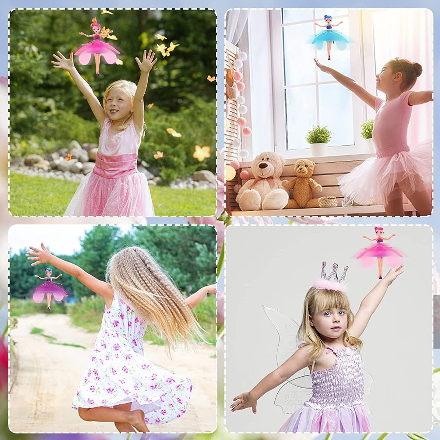 Magic Flying Fairy Princess Doll, Flying Fairy Dolls Toys for Kids Flying Butterfly Pixie Dolls Infrared Induction Control Toy