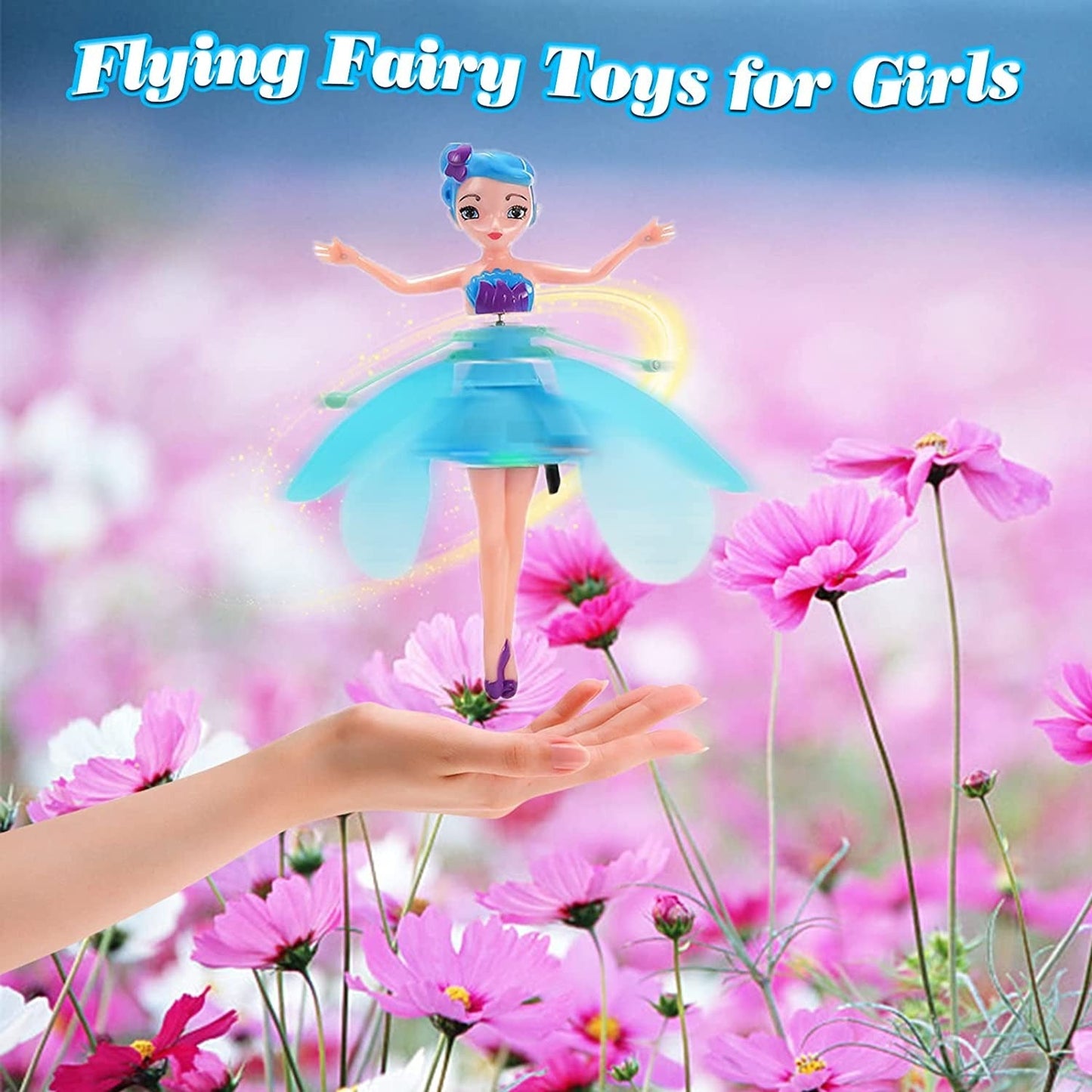 Magic Flying Fairy Princess Doll, Flying Fairy Dolls Toys for Kids Flying Butterfly Pixie Dolls Infrared Induction Control Toy