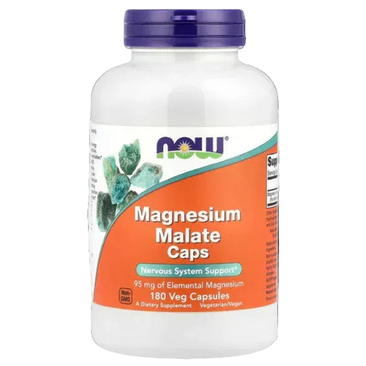 NOW Foods Magnesium Malate 841 mg 180 Veg Capsules