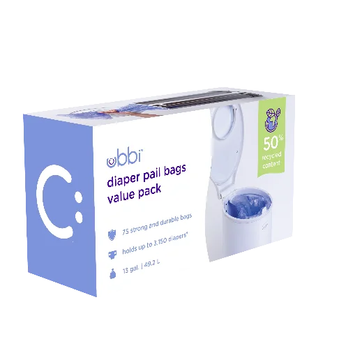 Ubbi - 3pack Plastic Bag Case - 25