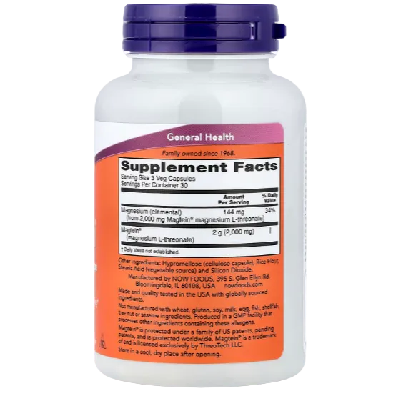 NOW Foods Magtein 90 Veg Capsules